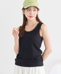エッジチュールラメテレコタンクトップ