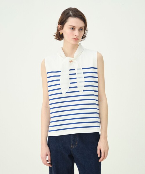 MACPHEE(マカフィー)の「パネルボーダー ノースリーブプルオーバー(Tシャツ/カットソー・レディース・ブルー系その他・S)」の9枚目の写真