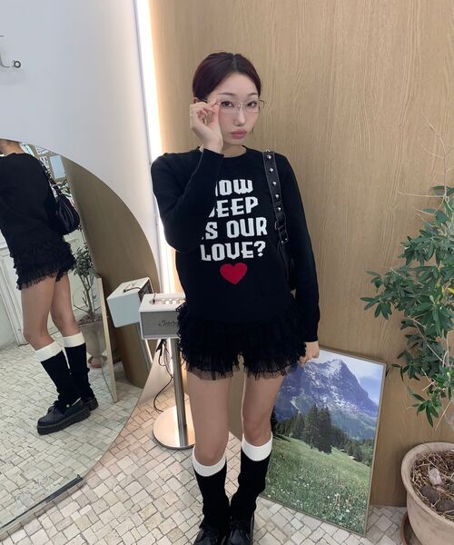 LUVISTRUE(ラヴイズトゥルー)の「MV LOVE KNIT(BABY PINK)(ニット/セーター・レディース・その他・FREE)」の9枚目の写真