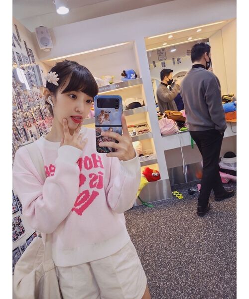 LUVISTRUE(ラヴイズトゥルー)の「MV LOVE KNIT(BABY PINK)(ニット/セーター・レディース・その他・FREE)」の7枚目の写真