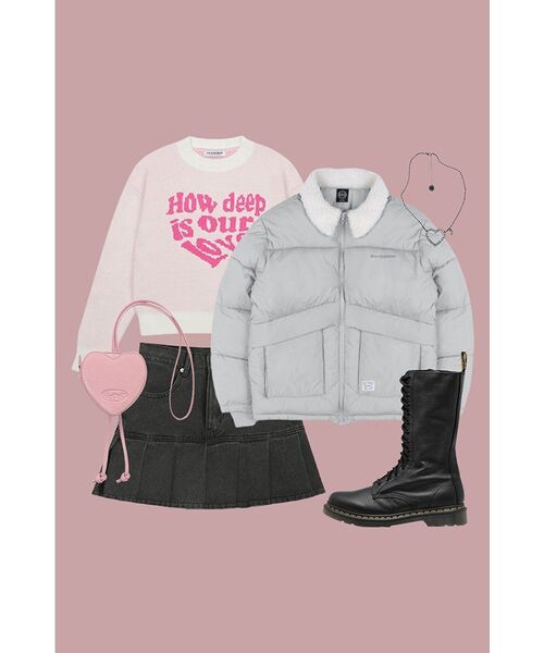 LUVISTRUE(ラヴイズトゥルー)の「MV LOVE KNIT(BABY PINK)(ニット/セーター・レディース・その他・FREE)」の2枚目の写真