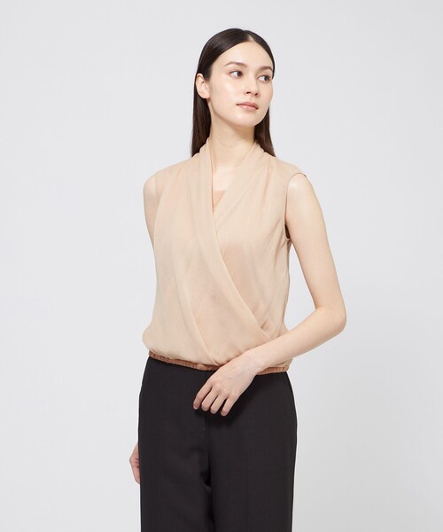 EPOCA(エポカ)の「リライムジョーゼット カシュクールブラウス(シャツ/ブラウス・レディース・ピンク系その他2/ホワイト・40)」の1枚目の写真