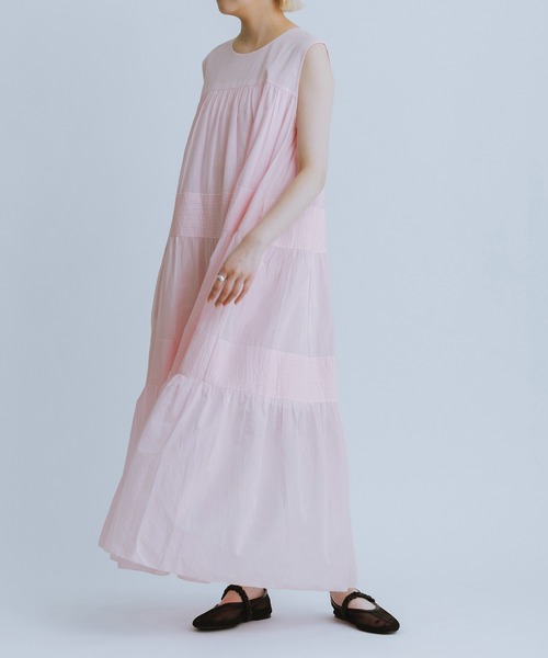 ADAM ET ROPE'(アダムエロペ)の「【AAYUSHI for ADAM ET ROPE'】別注Cotton voile long dress(ワンピース・レディース・ブルー/ブラック/ピンク・FREE)」の3枚目の写真