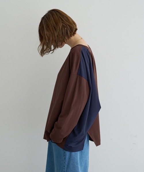Editt by YECCA VECCA(エディットバイイェッカヴェッカ)の「マルチwayプルオーバー(Tシャツ/カットソー・レディース・ブラック/ブラウン/グレー・FREE)」の13枚目の写真