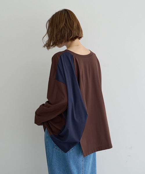 Editt by YECCA VECCA(エディットバイイェッカヴェッカ)の「マルチwayプルオーバー(Tシャツ/カットソー・レディース・ブラック/ブラウン/グレー・FREE)」の14枚目の写真