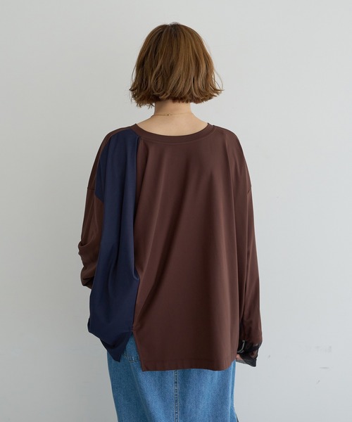 Editt by YECCA VECCA(エディットバイイェッカヴェッカ)の「マルチwayプルオーバー(Tシャツ/カットソー・レディース・ブラック/ブラウン/グレー・FREE)」の15枚目の写真