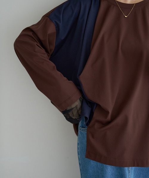 Editt by YECCA VECCA(エディットバイイェッカヴェッカ)の「マルチwayプルオーバー(Tシャツ/カットソー・レディース・ブラック/ブラウン/グレー・FREE)」の17枚目の写真