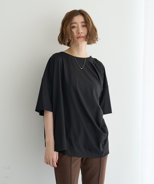 Editt by YECCA VECCA(エディットバイイェッカヴェッカ)の「マルチwayプルオーバー(Tシャツ/カットソー・レディース・ブラック/ブラウン/グレー・FREE)」の4枚目の写真