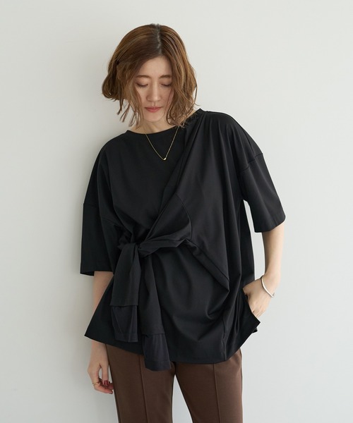 Editt by YECCA VECCA(エディットバイイェッカヴェッカ)の「マルチwayプルオーバー(Tシャツ/カットソー・レディース・ブラック/ブラウン/グレー・FREE)」の6枚目の写真