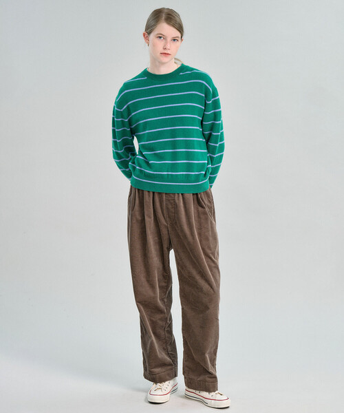 DANTON(ダントン)の「DANTON | コーデュロイ イージーストレートパンツ WOMEN(その他パンツ・レディース・ブラウン/アイボリー・38)」の3枚目の写真