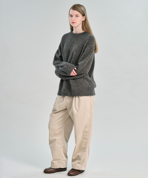 DANTON(ダントン)の「DANTON | コーデュロイ イージーストレートパンツ WOMEN(その他パンツ・レディース・ブラウン/アイボリー・38)」の5枚目の写真