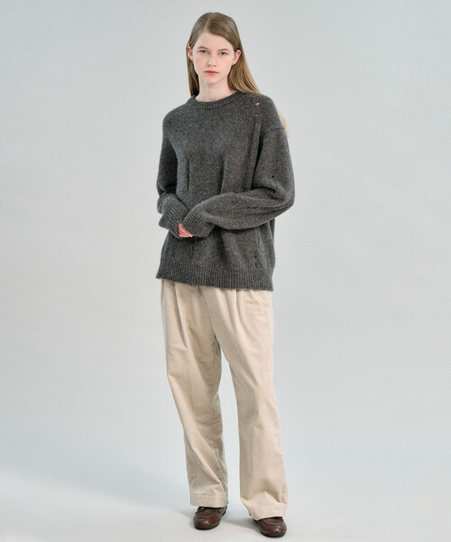 DANTON(ダントン)の「DANTON | コーデュロイ イージーストレートパンツ WOMEN(その他パンツ・レディース・ブラウン/アイボリー・38)」の6枚目の写真