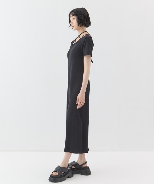 MURRAL(ミューラル)の「【MURRAL/ミューラル】Ivy halfsleeve dress/アイビーハーフスリーブドレス(ドレス・レディース・ブラック・1)」の2枚目の写真