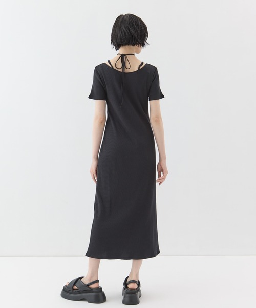 MURRAL(ミューラル)の「【MURRAL/ミューラル】Ivy halfsleeve dress/アイビーハーフスリーブドレス(ドレス・レディース・ブラック・1)」の3枚目の写真