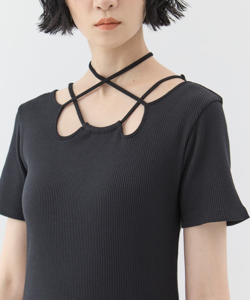 MURRAL(ミューラル)の「【MURRAL/ミューラル】Ivy halfsleeve dress/アイビーハーフスリーブドレス(ドレス・レディース・ブラック・1)」の4枚目の写真