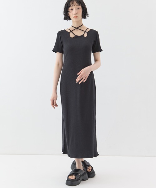 MURRAL(ミューラル)の「【MURRAL/ミューラル】Ivy halfsleeve dress/アイビーハーフスリーブドレス(ドレス・レディース・ブラック・1)」の8枚目の写真