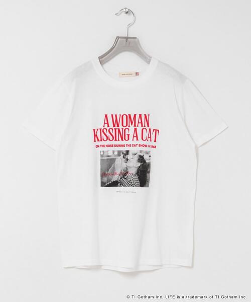 GOOD ROCK SPEED(グッドロックスピード)の「『別注』GOOD ROCK SPEED×URBAN RESEARCH CAT T-SHIRTS(Tシャツ/カットソー・レディース・ホワイト/ピンク・FREE)」の9枚目の写真