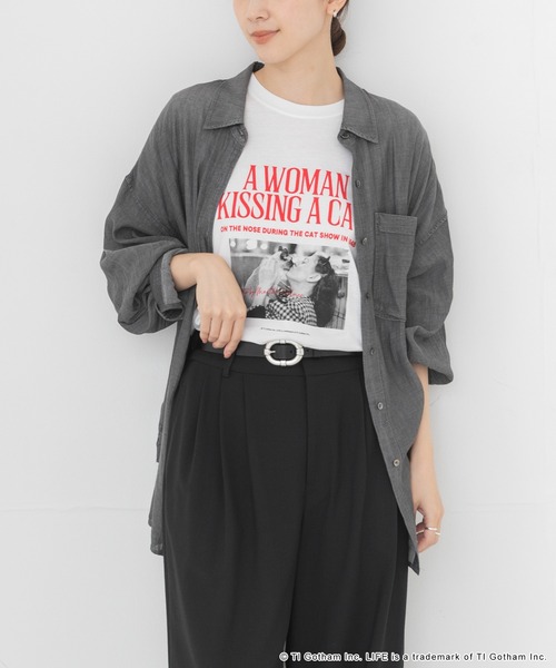 GOOD ROCK SPEED(グッドロックスピード)の「『別注』GOOD ROCK SPEED×URBAN RESEARCH CAT T-SHIRTS(Tシャツ/カットソー・レディース・ホワイト/ピンク・FREE)」の4枚目の写真