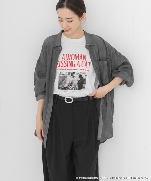 GOOD ROCK SPEED(グッドロックスピード)の「『別注』GOOD ROCK SPEED×URBAN RESEARCH CAT T-SHIRTS(Tシャツ/カットソー・レディース・ホワイト/ピンク・FREE)」の5枚目の写真