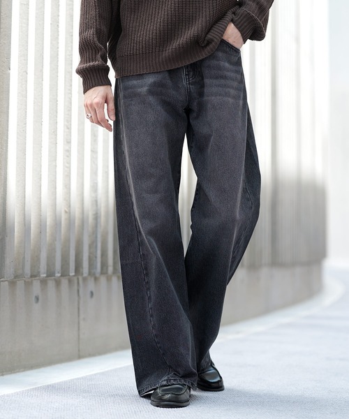 ASTRONOMY(アストロノミー)の「3D CURVED TWIST DENIM PANTS / 3Dカーブツイストデニムパンツ(デニムパンツ・メンズ・ネイビー系/ダークネイビー/ブルー系その他/ブルー系/ブラウン/ブラック系・M/S/L/XL)」の9枚目の写真