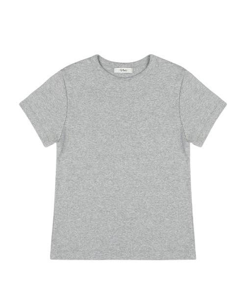 VLETI（ブレッティ）の「コットンベーシックハーフTシャツ（グレー）（ニット/セーター・レディース・グレー・FREE）」の2枚目の写真