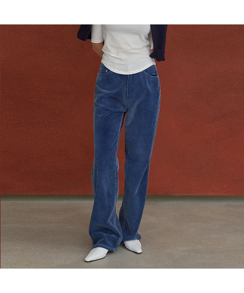 MEMUA(メムア)の「オールエックスレイコーデュロイデニム(デニムパンツ・レディース・ブラック/ブルー・SMALL/MEDIUM/LARGE)」の1枚目の写真