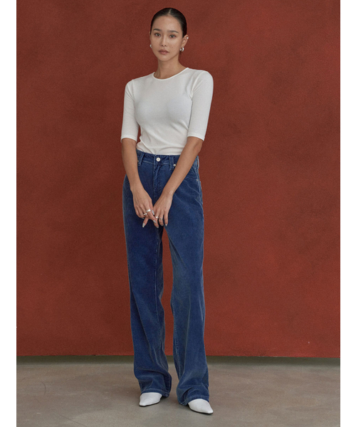 MEMUA(メムア)の「オールエックスレイコーデュロイデニム(デニムパンツ・レディース・ブラック/ブルー・SMALL/MEDIUM/LARGE)」の3枚目の写真