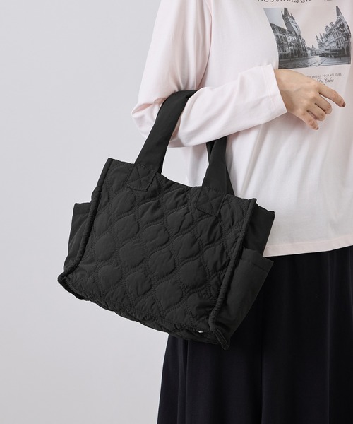 ROPE' PICNIC(ロペピクニック)の「【WEB限定】キルティングデザインミドルトート&ショルダーバッグ/軽量・撥水(トートバッグ・レディース・ブラック/ブラウン/キナリ・FREE)」の3枚目の写真