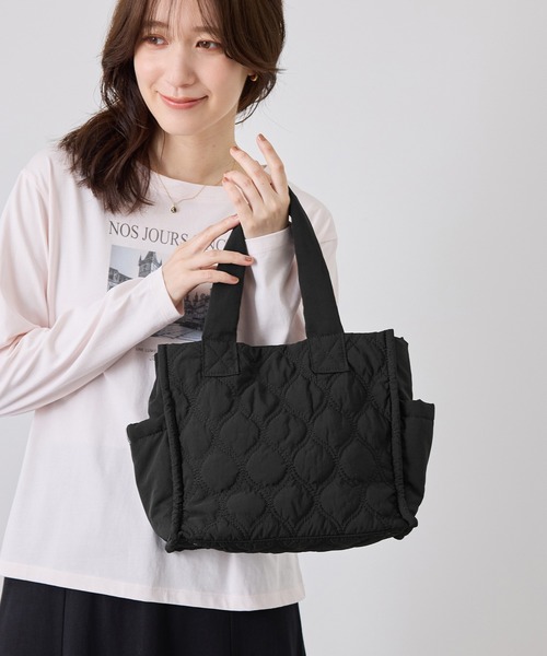 ROPE' PICNIC(ロペピクニック)の「【WEB限定】キルティングデザインミドルトート&ショルダーバッグ/軽量・撥水(トートバッグ・レディース・ブラック/ブラウン/キナリ・FREE)」の22枚目の写真
