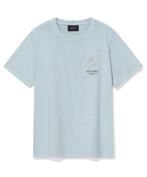BEENTRILL(ビントリル)の「ウィメンズエッセンシャルフラワーベーシックロゴ半袖Tシャツ(ミント)(Tシャツ/カットソー・レディース・その他・SMALL/MEDIUM/LARGE/X-LARGE/2XL)」の1枚目の写真