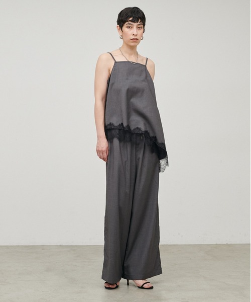 LARUTA（ラルータ）の「【LARUTA】［WEB限定］マイクロサキソニーリラックスパンツ（その他パンツ・レディース・ブラック/グレー・MEDIUM）」の14枚目の写真