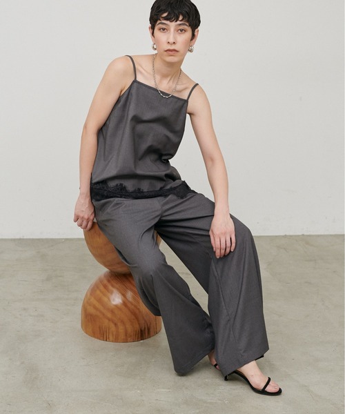 LARUTA（ラルータ）の「【LARUTA】［WEB限定］マイクロサキソニーリラックスパンツ（その他パンツ・レディース・ブラック/グレー・MEDIUM）」の16枚目の写真
