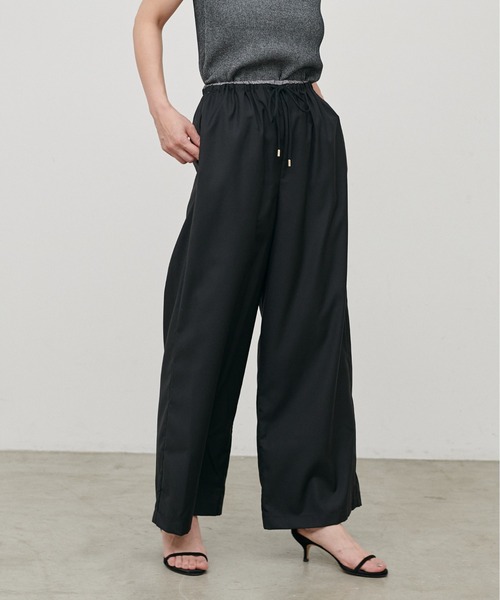 LARUTA（ラルータ）の「【LARUTA】［WEB限定］マイクロサキソニーリラックスパンツ（その他パンツ・レディース・ブラック/グレー・MEDIUM）」の6枚目の写真