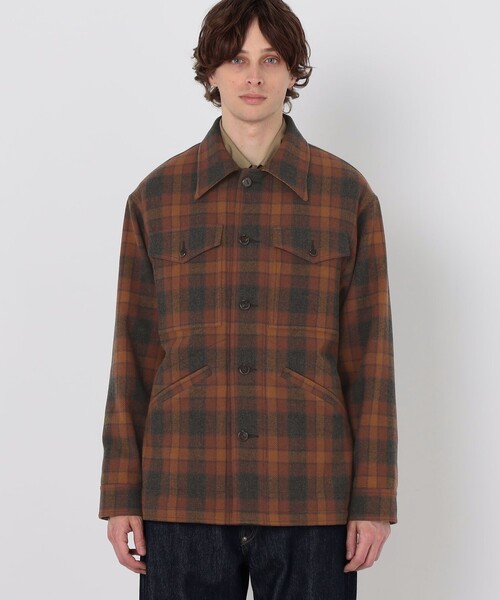 TOMORROWLAND (トゥモローランド)の「【別注】PENDLETON ウールチェック CPO シャツブルゾン(ブルゾン・メンズ・ブルー系その他/オレンジ系その他・XS/S/M)」の3枚目の写真