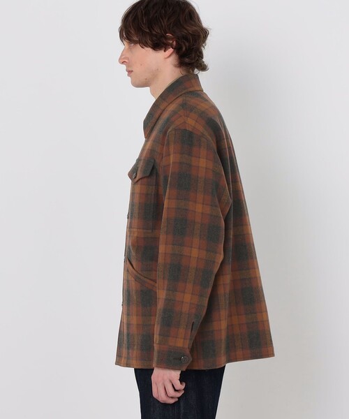 TOMORROWLAND (トゥモローランド)の「【別注】PENDLETON ウールチェック CPO シャツブルゾン(ブルゾン・メンズ・ブルー系その他/オレンジ系その他・XS/S/M)」の4枚目の写真