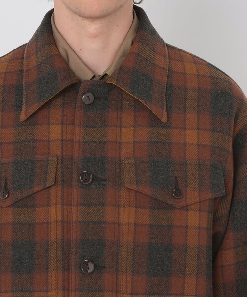 TOMORROWLAND (トゥモローランド)の「【別注】PENDLETON ウールチェック CPO シャツブルゾン(ブルゾン・メンズ・ブルー系その他/オレンジ系その他・XS/S/M)」の7枚目の写真