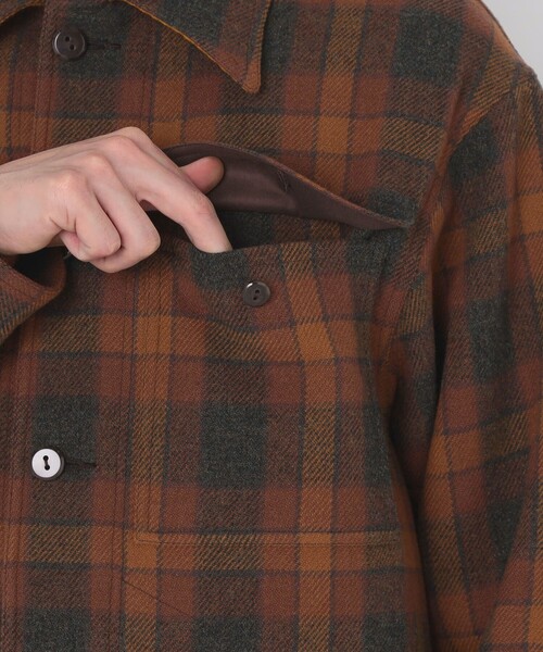 TOMORROWLAND (トゥモローランド)の「【別注】PENDLETON ウールチェック CPO シャツブルゾン(ブルゾン・メンズ・ブルー系その他/オレンジ系その他・XS/S/M)」の9枚目の写真