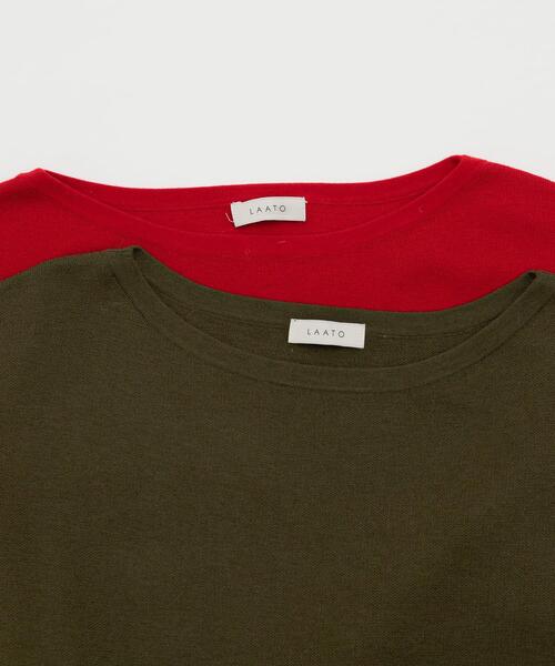 LAATO（ラート）の「off shoulder knit（ニット/セーター・レディース・レッド/カーキ・FREE）」の10枚目の写真