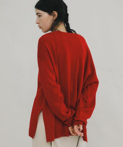 LAATO（ラート）の「off shoulder knit（ニット/セーター・レディース・レッド/カーキ・FREE）」の14枚目の写真