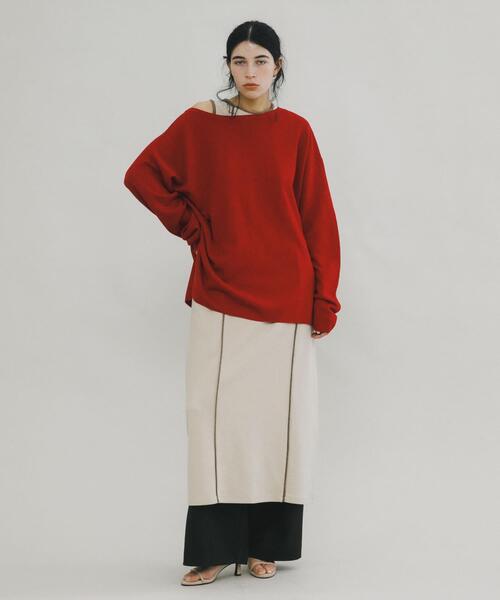 LAATO（ラート）の「off shoulder knit（ニット/セーター・レディース・レッド/カーキ・FREE）」の15枚目の写真