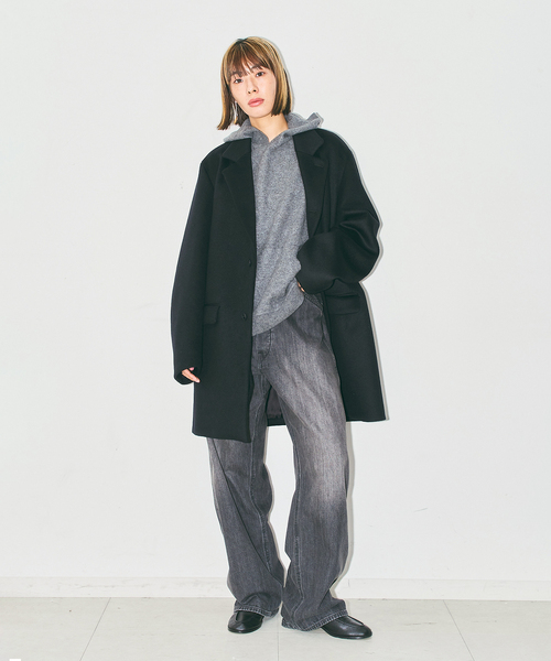 CITYSHOP(シティーショップ)の「HOODIE ニット(ニット/セーター・レディース・ピンク/チャコールグレー/ベージュ・FREE)」の6枚目の写真
