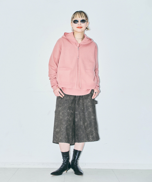 CITYSHOP(シティーショップ)の「HOODIE ニット(ニット/セーター・レディース・ピンク/チャコールグレー/ベージュ・FREE)」の9枚目の写真