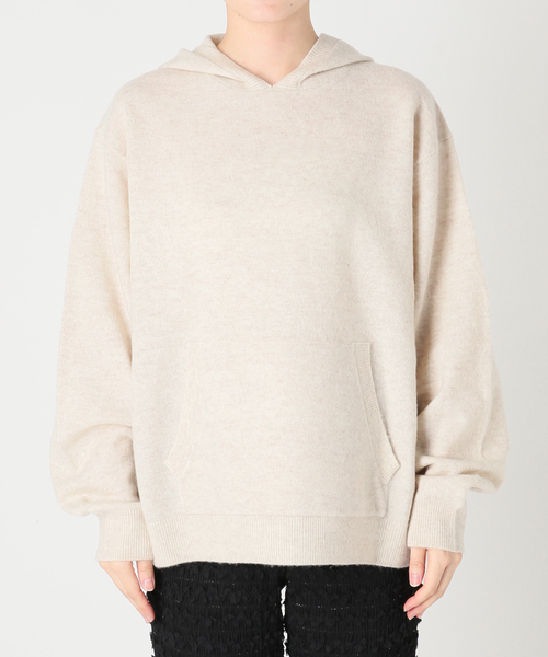 CITYSHOP(シティーショップ)の「HOODIE ニット(ニット/セーター・レディース・ピンク/チャコールグレー/ベージュ・FREE)」の17枚目の写真