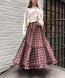 w closet | 【着回し力◎/定番/チェック・無地】アソートティアードキャミワンピース(ワンピース)