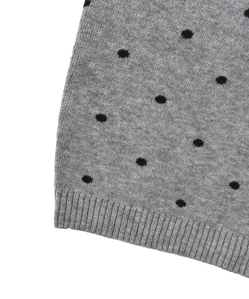 Reurie'（レウリィ）の「ドットニットショートパンツ（セットアップ対応） / ミニ丈 ショート丈 ドット柄 ウエストゴム シンプル モノトーン ニットパンツ（その他パンツ・レディース・ブラック/ネイビー/グレー・FREE）」の21枚目の写真