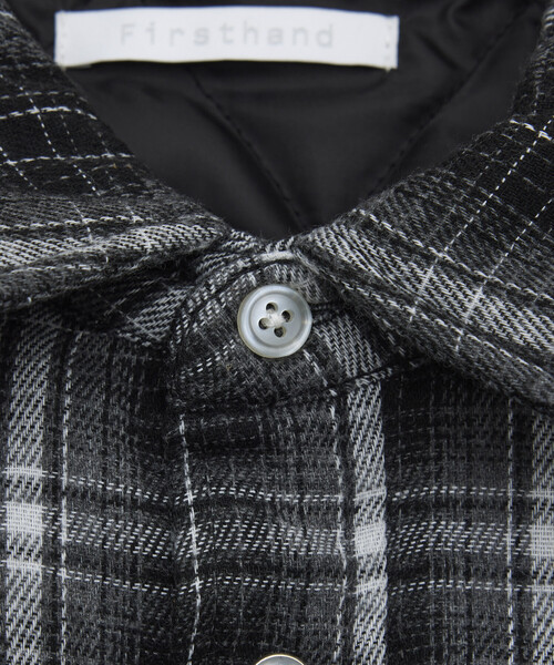 Firsthand(ファーストハンド)の「Firsthand/ファーストハンド キルティング チェック シャツジャケット 中綿シャツ【限定展開】(シャツ/ブラウス・メンズ・ブラウン/ネイビー/ブラック・LARGE/MEDIUM)」の7枚目の写真