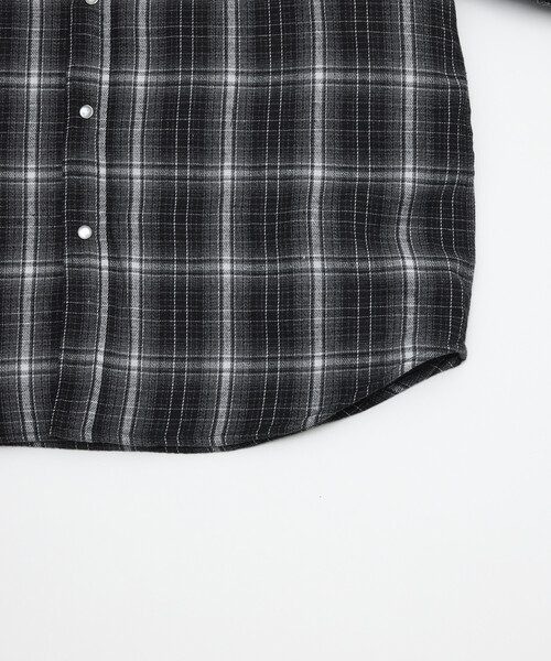 Firsthand(ファーストハンド)の「Firsthand/ファーストハンド キルティング チェック シャツジャケット 中綿シャツ【限定展開】(シャツ/ブラウス・メンズ・ブラウン/ネイビー/ブラック・LARGE/MEDIUM)」の12枚目の写真