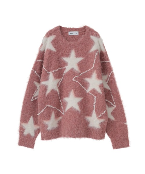 CONVERSE TOKYO(コンバーストウキョウ)の「STAR★ ALLOVER STITCH KNIT PULLOVER(ニット/セーター・レディース・ピンク/サックスブルー/グレー・SMALL/MEDIUM)」の3枚目の写真