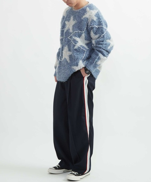 CONVERSE TOKYO(コンバーストウキョウ)の「STAR★ ALLOVER STITCH KNIT PULLOVER(ニット/セーター・レディース・ピンク/サックスブルー/グレー・SMALL/MEDIUM)」の7枚目の写真