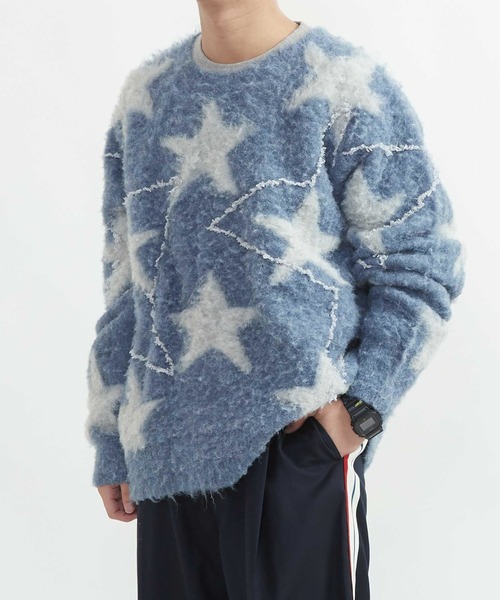 CONVERSE TOKYO(コンバーストウキョウ)の「STAR★ ALLOVER STITCH KNIT PULLOVER(ニット/セーター・レディース・ピンク/サックスブルー/グレー・SMALL/MEDIUM)」の8枚目の写真